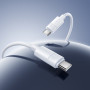 Data - кабель BOROFONE BX123 Type-C to Type-C, White