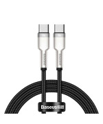 Data-Кабель Baseus Cafule Series Metal Data Cable Type-C to Type-C 100W 1m, Black