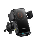Автодержатель для телефона Baseus Wisdom Pro Wireless Charger 15W, Black