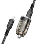 Автомобильное зарядное устройство BOROFONE BZ29A Talented PD36W QC3.0 Cable Type-C to Lightning 1m, Black