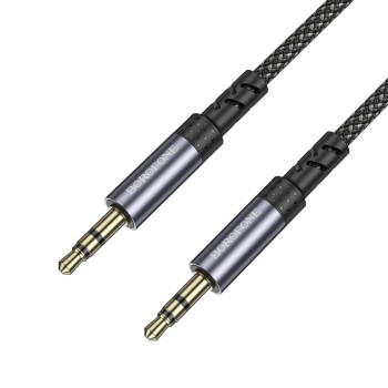 Аудиокабель BOROFONE BL24 Graceful audio cable AUX 1m, Metal Grey