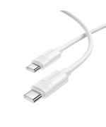 Data - кабель BOROFONE BX123 Type-C to Type-C, White