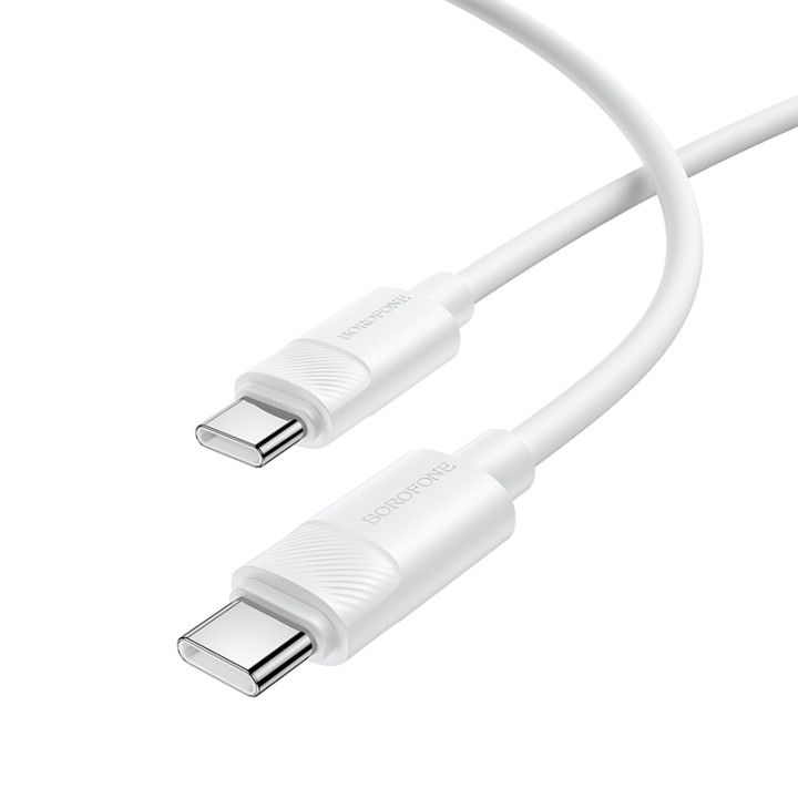 Data - кабель BOROFONE BX123 Type-C to Type-C, White
