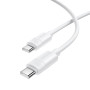 Data - кабель BOROFONE BX123 Type-C to Type-C, White