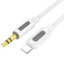 Аудіокабель BOROFONE BL20 True sound silicone digital audio conversion cable Lightning 1m, White