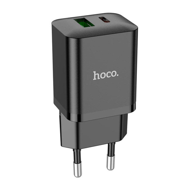Сетевое зарядное устройство HOCO N28 Founder USB QC3.0/Type-C PD20W, Black