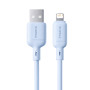 Data - кабель Baseus Silky USB to Lightning 1m, Blue