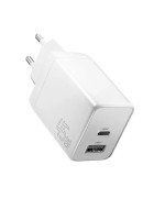 Сетевое зарядное устройство ESSAGER ECT45W Gan PD45W / QC4.0 3A, White