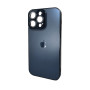 Чехол AG Glass Sapphire Frame для iPhone 15 Pro, Sea Blue