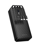 Внешний аккумулятор Power Bank BOROFONE BJ84A 10W, cable Type-C / Lightning / microUSB / USB-A 20000mAh, Black