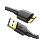 USB Data-Кабель UGREEN US130 USB 3.0 to Micro USB 3.0 Cable 0.5m, Black