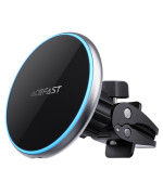Магнитный держатель для мобильного ACEFAST D3 magnetic wireless charging car holder, Silver