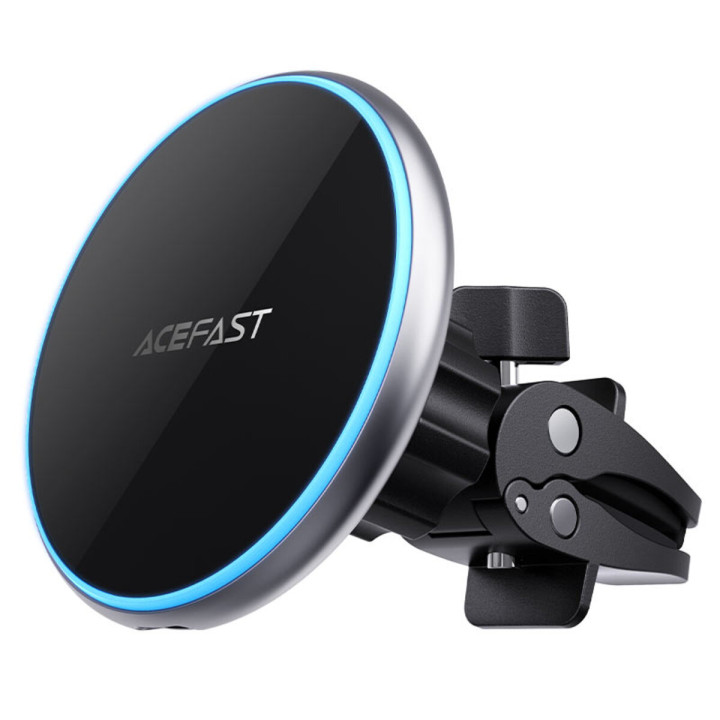 Магнітний тримач для мобільного ACEFAST D3 magnetic wireless charging car holder, Silver