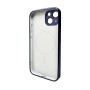 Чехол AG Glass Sapphire Frame для iPhone 14, Deep Purple