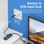 USB - Hab Vention Type-C to USB 3.0 /RJ45 / Micro-USB, 0.15m, Black