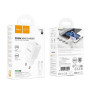 Сетевое зарядное устройство HOCO C146A PD20W / QC3.0 cable Type-C to Lightning, White