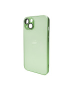 Чохол - накладка AG Glass Matt Frame Color Logo для iPhone 14