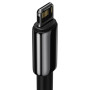 Data Кабель Baseus Tungsten Gold USB to Lightning 2.4A 2m, Black