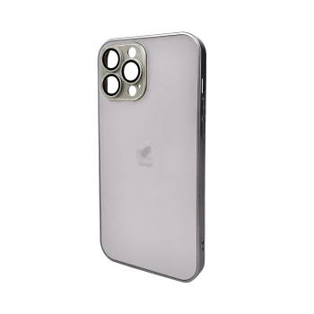 Чохол AG Glass Matt Frame Color для iPhone 13 Pro Max, Titanium Grey