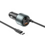 Автомобільний зарядний пристрій HOCO NZ9 Galloper 95W Cable Type-C to Type-C, Black