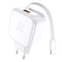 Сетевое зарядное устройство WUW C268 12W с кабелем Type-C, White