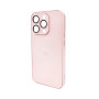 Чехол AG Glass Matt Frame Color для iPhone 15 Pro, Pink