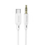 Аудиокабель BOROFONE BL18 Type-C - AUX 3.5 мм 1m, White