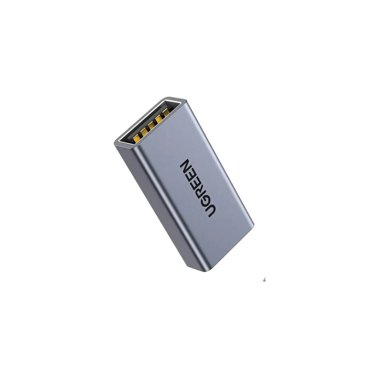 Переходник UGREEN US381 USB3.0 A/F to A/F Adapter Aluminum Case, Gray