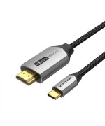 Видео Кабель Vention CRBBG Cotton Braided Type-C to HDMI 1.5m, Black
