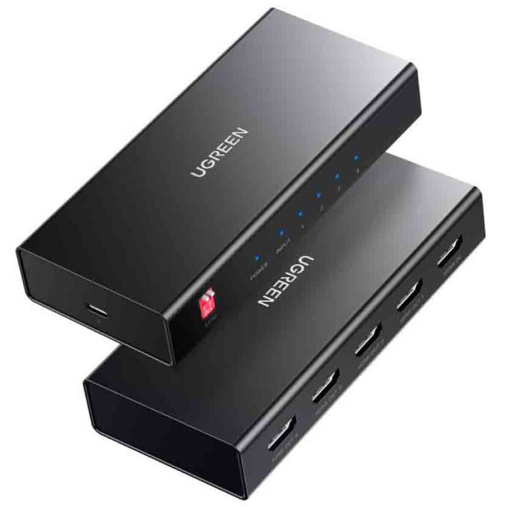 Спліттер HDMI UGREEN CM570 2.0 1*4 Splitter, Black