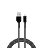 Data - кабель WIWU Duralink Wi-C074 USB to Lightning 12W 1m, Black