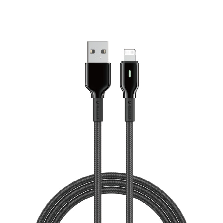 Data - кабель WIWU Duralink Wi-C074 USB to Lightning 12W 1m, Black