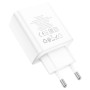 Мережевий зарядний пристрій HOCO C102A Fuerza USB4 QC3.0 18W, White