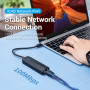 USB - Hab Vention Type-C to USB 3.0 /RJ45 / Micro-USB, 0.15m, Black