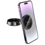Автодержатель для смартфона HOCO H83 Metal ring magnetic car holder(center console), metal grey