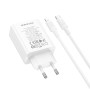 Сетевое зарядное устройство BOROFONE BA108A PD30W с кабелем USB-C to Lightning, White