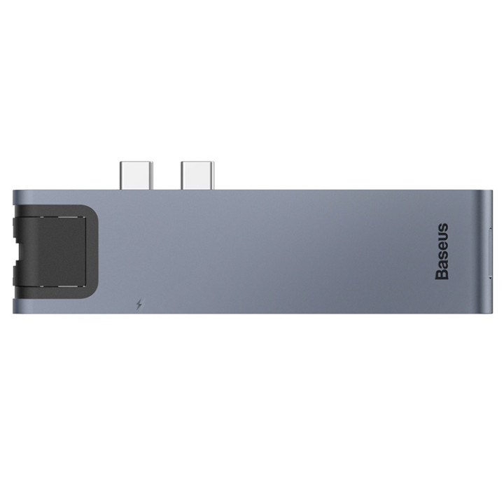 USB - хаб Baseus Thunderbolt C+Pro Seven-in-one smart HUB, Grey