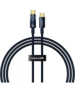 Кабель Baseus Explorer Charging with Auto Shutdown Type-C to Type-C 100W 2m, Deepsea Blue