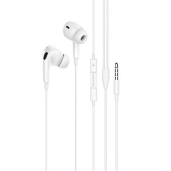 Навушники-гарнітура BOROFONE BM80 Pro Elegant wire-controlled earphones with microphone 1,2 м, White