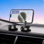 Автодержатель для смартфона HOCO H83 Metal ring magnetic car holder(center console), metal grey