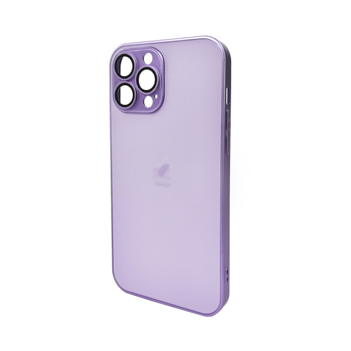 Чехол AG Glass Matt Frame Color для iPhone 13 Pro Max, Light Purple