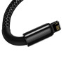 Data Кабель Baseus Tungsten Gold USB to Lightning 2.4A 2m, Black