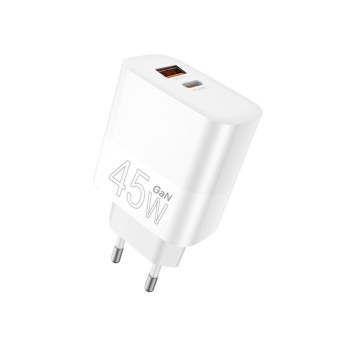 Сетевое зарядное устройство WUW-C209 PD45W / QC3.0 Type-C / USB, White