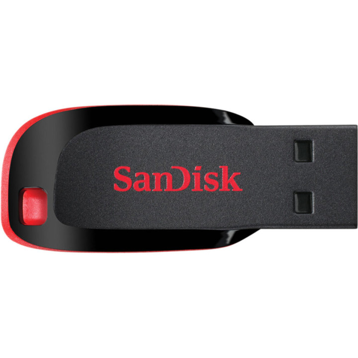 Флешка Flash SanDisk USB 2.0 Cruzer Blade 16Gb, Black / Red