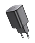 Сетевое зарядное устройство HOCO N40 Mighty single port PD20W / QC3.0 3A charger, Black