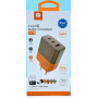 Мережевий зарядний пристрій WUW C215 PD65W / QC4.0, Brown - Orange