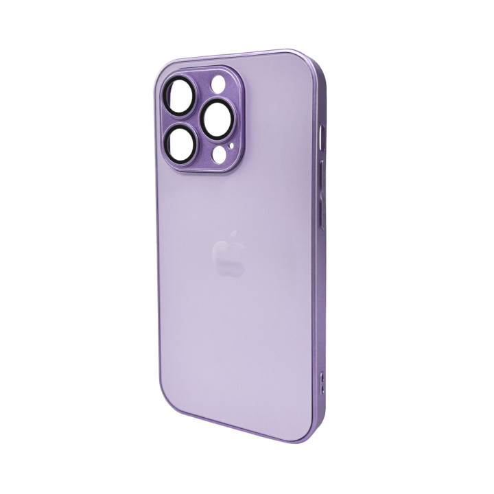 Чехол AG Glass Matt Frame Color для iPhone 15 Pro, Light Purple