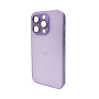 Чехол AG Glass Matt Frame Color для iPhone 15 Pro, Light Purple