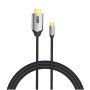 Видео Кабель Vention CRBBG Cotton Braided Type-C to HDMI 1.5m, Black