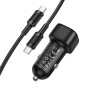 Автомобильное зарядное устройство BOROFONE BZ34B USB / Type-C PD38W with cable, Black